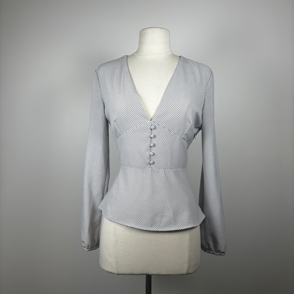 Structured Polka Dot Blouse